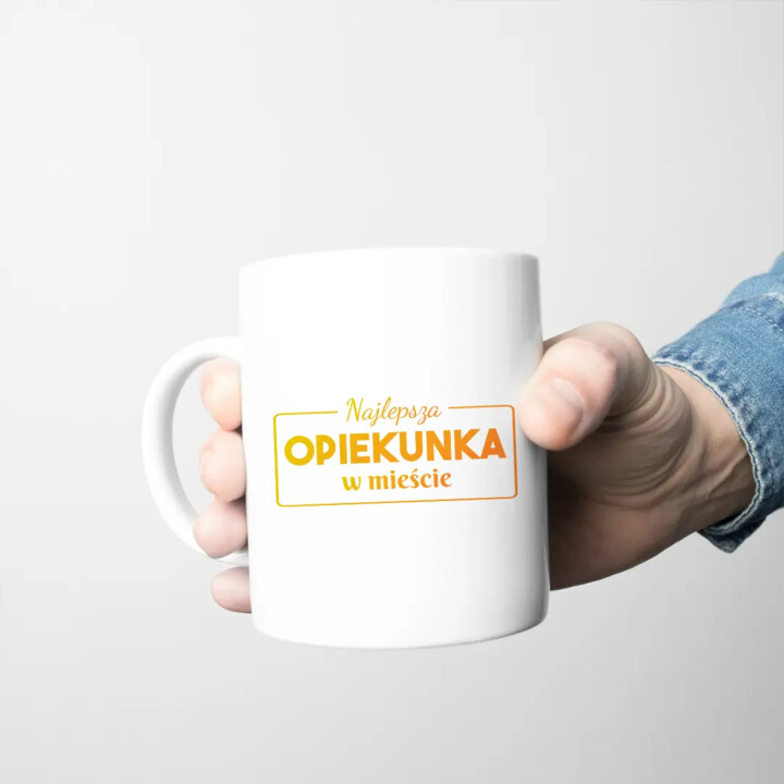 Najlepsza opiekunka w mieście - kubek z nadrukiem