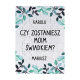 Produkt personalizowany - Czy zostaniesz moim świadkiem? - magnetyczne puzzle z nadrukiem