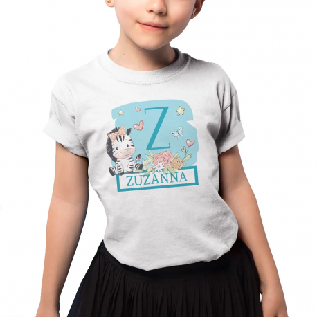 Produkt personalizowany Zebra (dziewczynka) - koszulka dziecięca z nadrukiem
