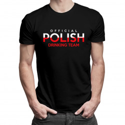 WYPRZEDAŻ Official polish drinking team - męska koszulka z nadrukiem