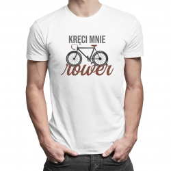 Kręci mnie rower - męska koszulka z nadrukiem