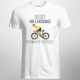 Nigdy nie lekceważ rowerzysty - męska koszulka z nadrukiem