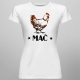 Kura Mać - damska koszulka z nadrukiem