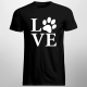 Love animals - męska koszulka z nadrukiem