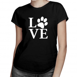 Love animals - damska koszulka z nadrukiem