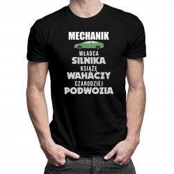 Mechanik - władca silnika - męska koszulka z nadrukiem