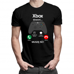 Xbox dzwoni, muszę iść - męska koszulka z nadrukiem