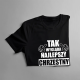 Tak wygląda najlepszy chrzestny na świecie - męska koszulka z nadrukiem