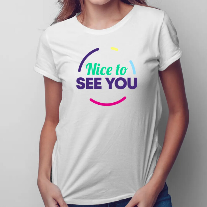 Nice to see you - damska koszulka na prezent