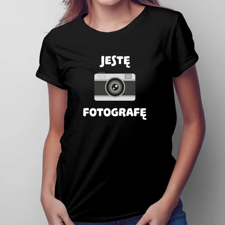 Jestę fotografę - damska koszulka na prezent dla fotografa