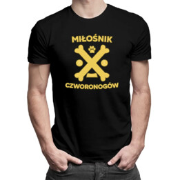Miłośnik czworonogów - męska koszulka na prezent dla miłośnika psów