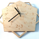 Zegar dla nauczyciela matematyki - drewniany zegar ścienny z grawerem