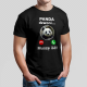 Panda dzwoni, muszę iść - męska koszulka na prezent dla pracownika zoo