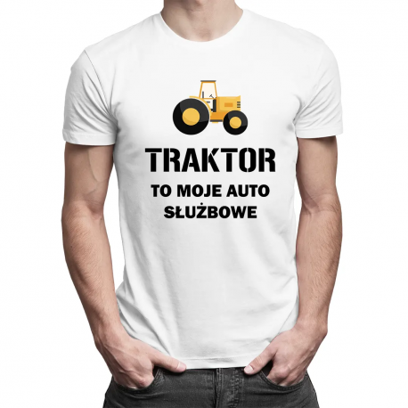 Traktor to moje auto służbowe - męska koszulka na prezent dla rolnika