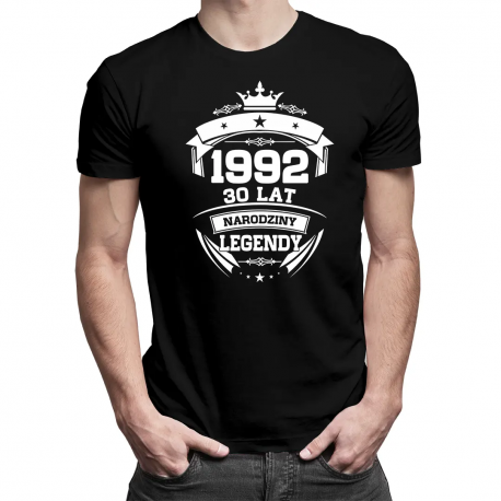 1992 Narodziny legendy 30 lat - męska koszulka z nadrukiem