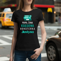 Mama, żona, księgowa - damska koszulka na prezent - produkt personalizowany