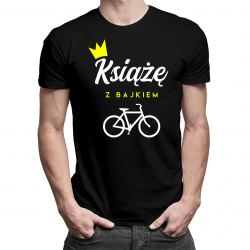 Książę z bajkiem - męska koszulka na prezent dla rowerzysty