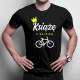 Książę z bajkiem - męska koszulka na prezent dla rowerzysty