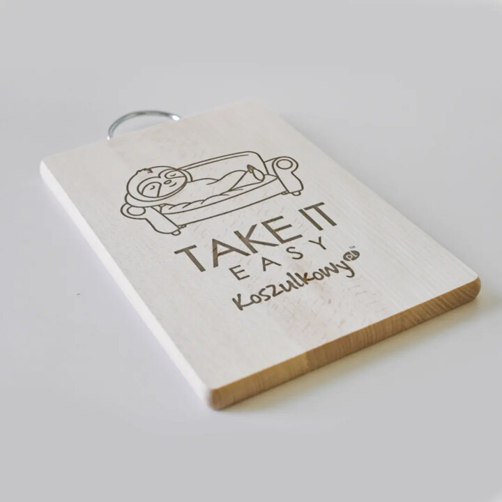 Take it easy - drewniana deska na prezent
