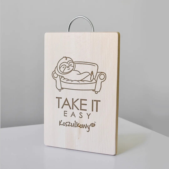 Take it easy - drewniana deska na prezent