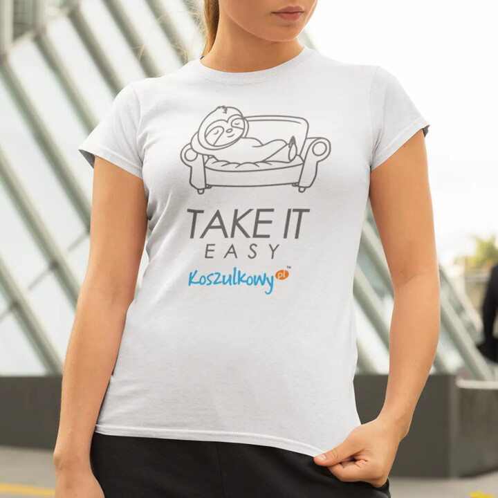 Take it easy - damska koszulka na prezent