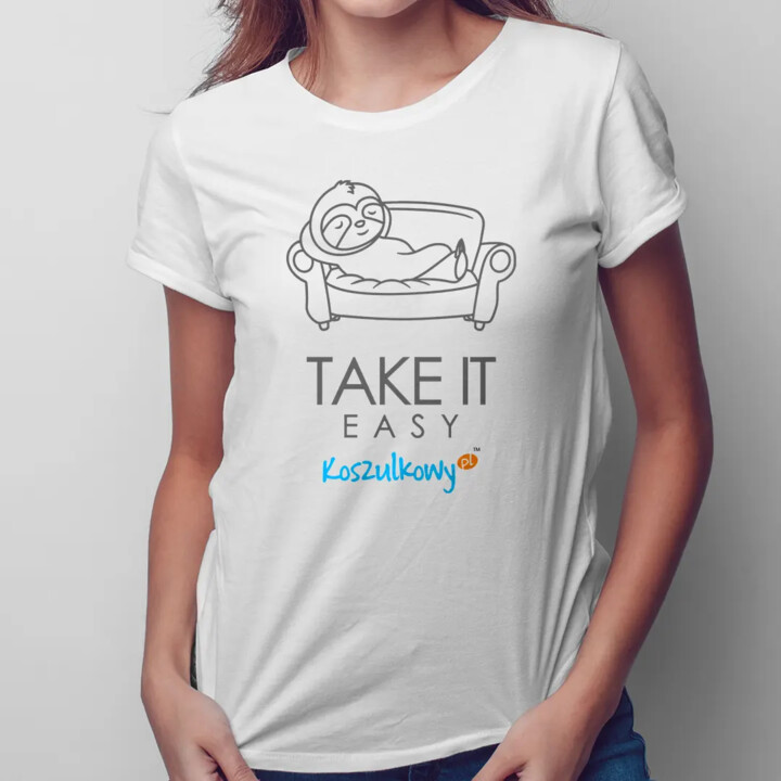 Take it easy - damska koszulka na prezent