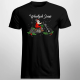 Wesołych Świąt - Mikołaj na motocyklu - męska koszulka na prezent