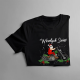 Wesołych Świąt - Mikołaj na motocyklu - damska koszulka na prezent
