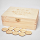 Produkt personalizowany - Urodzinowa apteczka pierwszej pomocy (Imię + Wiek) - drewniane pudełko z grawerem na prezent