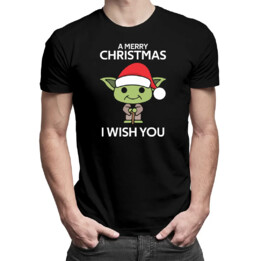 A merry christmas I wish you - męska koszulka na prezent