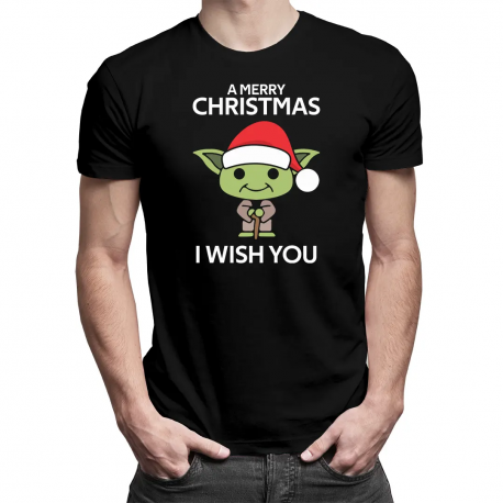 A merry christmas I wish you - męska koszulka na prezent