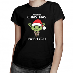 A merry christmas I wish you - damska koszulka na prezent