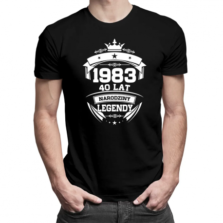 1983 Narodziny legendy 40 lat - męska koszulka na prezent