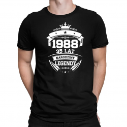 1988 Narodziny legendy 35 lat - męska koszulka na prezent