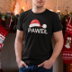 Produkt personalizowany - Czapka Mikołaja + Imię - męska koszulka na prezent