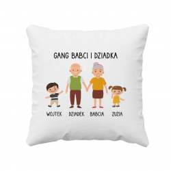 Gang babci i dziadka - poduszka na prezent dla babci i dziadka - produkt personalizowany