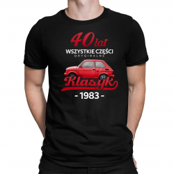 40 Lat Wszystkie części oryginalne Klasyk od 1983 - męska koszulka na prezent