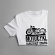 Motocykl - tańsze niż terapia - damska koszulka na prezent dla motocyklistki