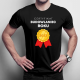 Certyfikat Budowlaniec Roku 2023 - męska koszulka na prezent dla budowlańca