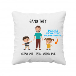 Gang taty - poduszka na prezent dla taty - produkt personalizowany