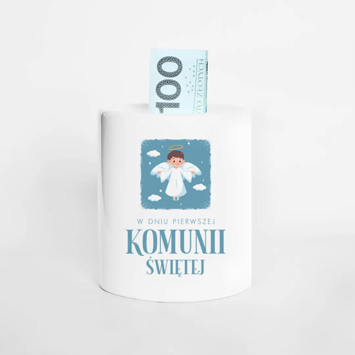 W dniu Pierwszej Komunii Świętej (chłopiec) - skarbonka na prezent
