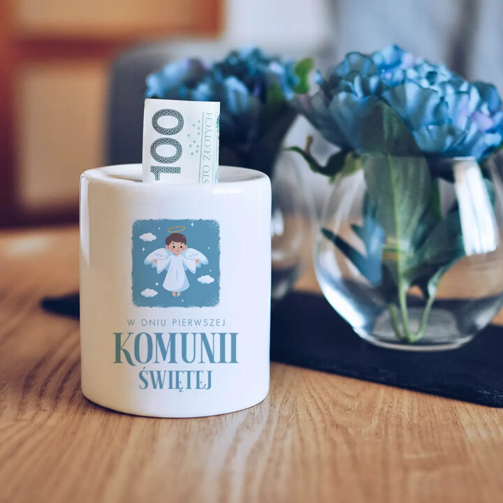 W dniu Pierwszej Komunii Świętej (chłopiec) - skarbonka na prezent