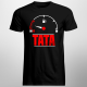 Tata - low fuel - męska koszulka na prezent dla taty
