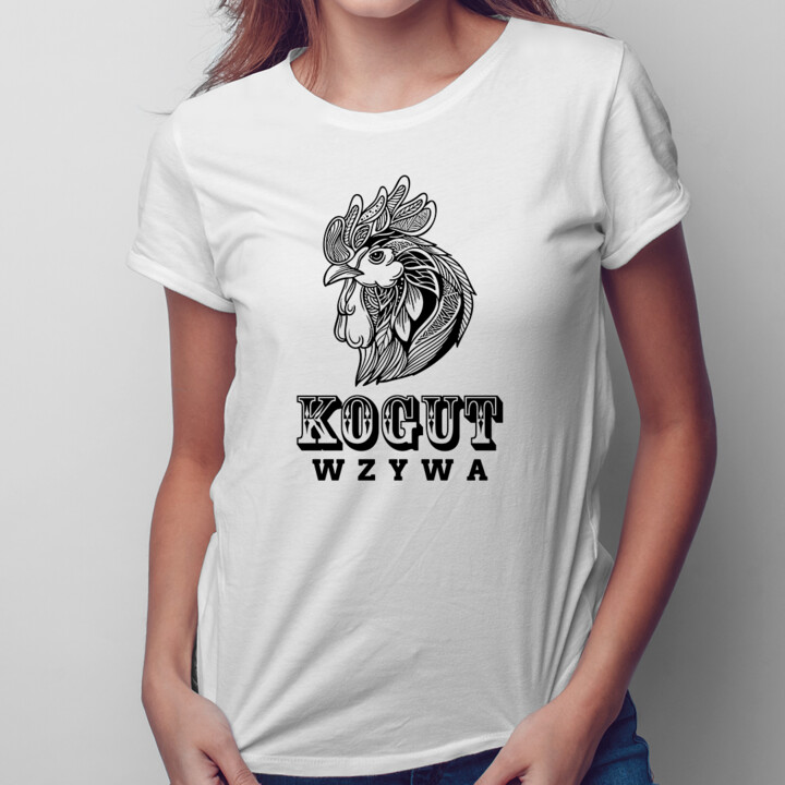 Kogut wzywa - damska koszulka na prezent dla rolnika