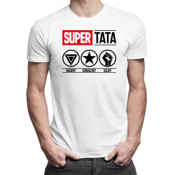 Super tata - bohater - męska koszulka na prezent dla taty