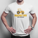 Najlepszy tata jeździ traktorem - męska koszulka z nadrukiem