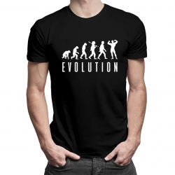 Evolution - kulturysta - męska koszulka na prezent