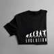 Evolution - kulturysta - męska koszulka na prezent