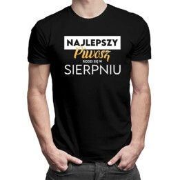 Najlepszy piwosz rodzi się w sierpniu - męska koszulka na prezent 