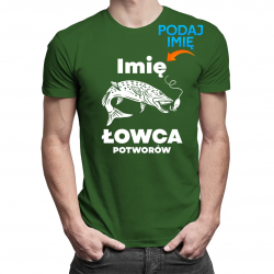 (Imię) Łowca potworów - męska koszulka na prezent - produkt personalizowany